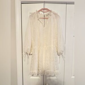Alice+Olivia white midi dress